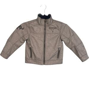 Cowboy Hardware Little Boys Western Soft Shell Jacket Heathered Brown Size 4T